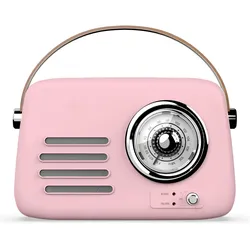 Savio RS-03 Tragbares Radio Rosa (FM, Bluetooth), Radio, Pink