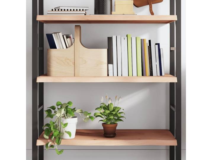 vidaXL Wandregal 100x50x(2-4) cm Massivholz Eiche Unbehandelt