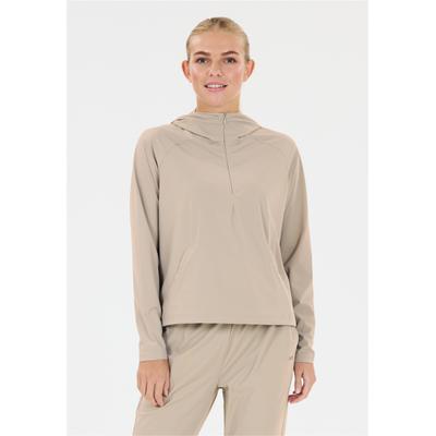 Laufjacke ATHLECIA "Amis", Damen, Gr. 40, beige, 79% Polyamid, 21% Elasthan, unifarben, normal, ohne Ausschnitt, Jacken, in dehnbarer und bequemer Qualität