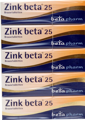 betapharm Arzneimittel GmbH ZINK BETA 25 Brausetabletten 100 St 08653486