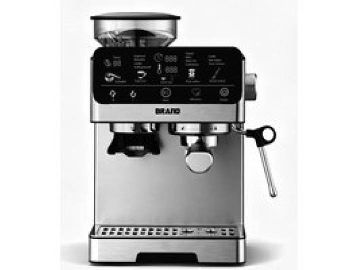 PATBRELA Machine à Café avec Broyeur – Cafetiere a Grain avec Mousseur à Lait 20 Bars Inox Cappuccino Latte Café Glacé