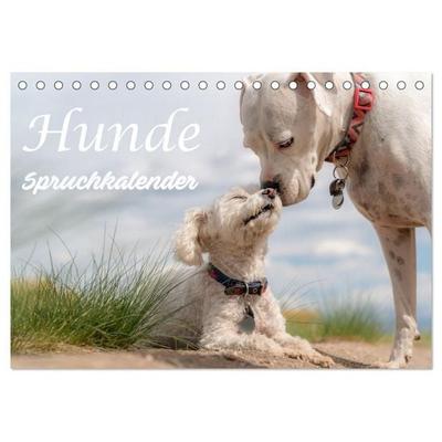 Hunde Spruchkalender (Tischkalender 2027 DIN A5 quer), CALVENDO Monatskalender