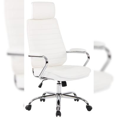CLP Bürostuhl Rako Echtleder Echtleder HBT: 117x59x57 cm weiß