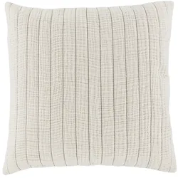 Chic Antique Baumwoll Kissenbezug mit Mustern, 45x45 cm, creme getreift