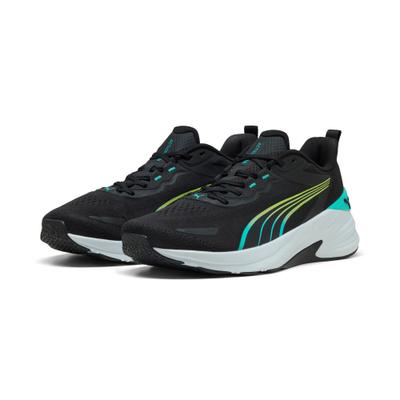 Trainingsschuh PUMA "ACTION PRO TR", Damen, Gr. 43, Textil, puma schwarz, puma weiß, intense mint, sunny lime, Schuhe, Fitnessschuh für Gym-Training und Classes