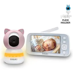 Evolveo, Babyphone, Baby Monitor N5 - Set mit 360° Überwachung, Zwei-Wege-Kommunikation und Schlafliedern. (Babyphone mit Kamera)