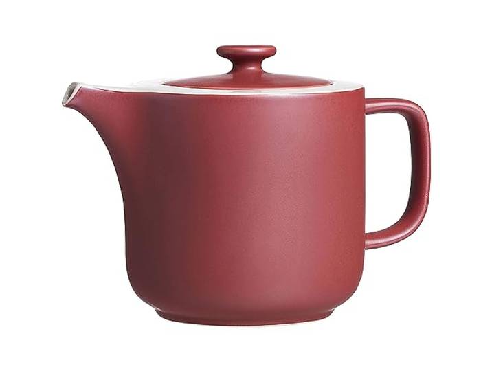 Ritzenhoff & Breker Kanne Jasper, Steinzeug, 1,4 Liter, Teekanne/Kaffeekanne in moderner Trendfarbe, Mattglasur & Soft-Touch-Haptik, Beere