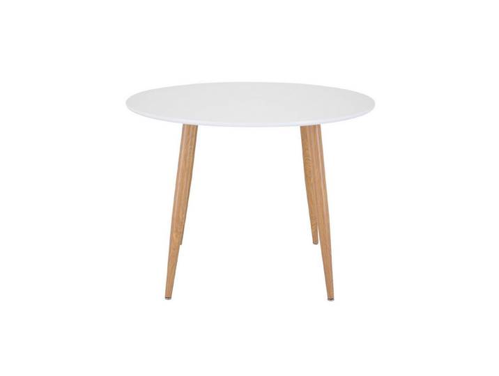 Venture Home Esstisch Plaza, runder Esstisch, modern & vielseitig, Ø 100 cm, Esszimmertisch, MDF, Stahlbeine, rund, stilvoll, klassisch