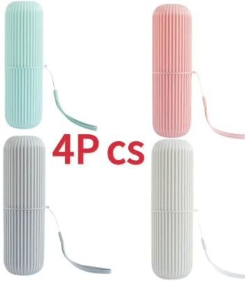 Trendy Discount Goods Toothpaste And Toothbrush Protector Case Portable Storage Box For Travel Camping 4pcs Set