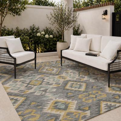 Addison Rugs Machine Washable Indoor/ Outdoor Boho Chamberlain Chantille Rug