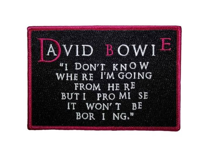 David Bowie I Dont Know Where I'm Going Woven Patch One Size