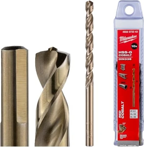 Milwaukee Paquete brocas RED HELIX HSS - G Co.5.0x86-10uds (4932373343)