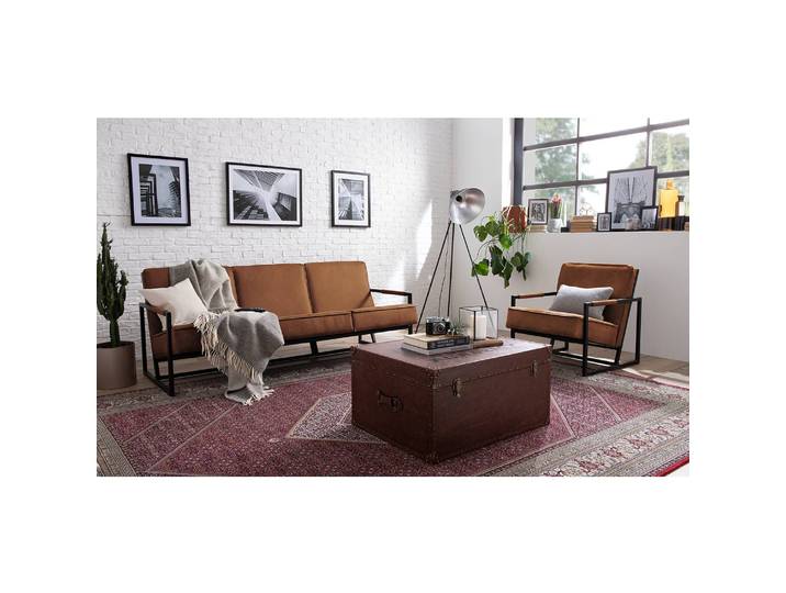 Sessel Rhode Braun/Mittelbraun Webstoff 66 x 74 x 82cm