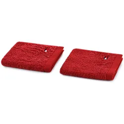 Waschlappen-Set TOMMY HILFIGER LEGEND (LB 30x30 cm) - rot - LB 30x30 cm