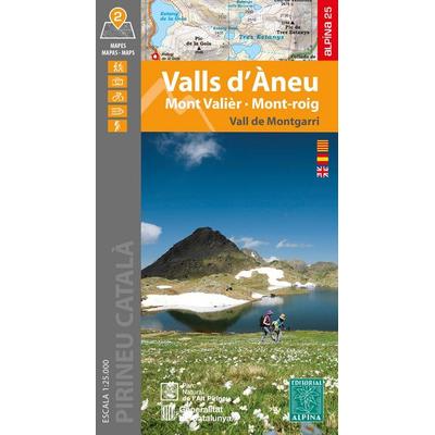 Valls d'Aneu - Mont Valier - Mont-roig, Karte von , Alpina Editorial, 978-84-7011-179-2