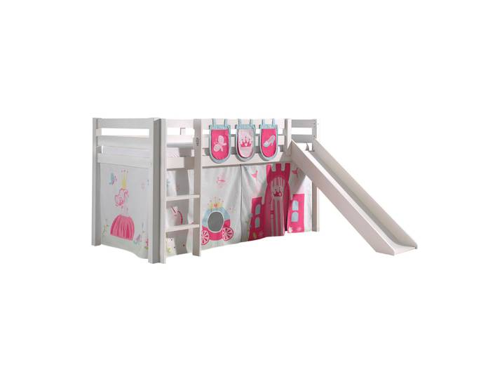 Halbhohes Bett Princess mit Rutsche