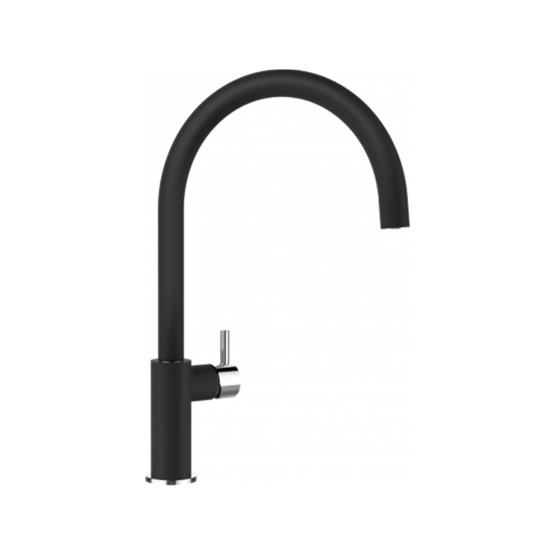Schock Armatur Hekate 549000S, Schwarz, Hochdruck, Festauslauf