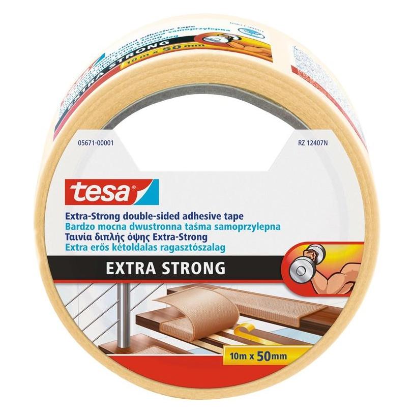 tesa DOUBLE-SID TAPE EXTRA STRONG 10MX50MM (50 mm) (05671-00001-11)