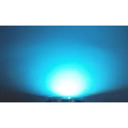 OptoSupply LED, 5mm, 6-6,7lm, 15°, klar, cyan blue