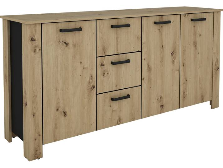 Sideboard BYLIVING Faro , braun (artisan eiche), B:160cm H:84cm T:40cm, Sideboards, Sideboard, moderne Kommode in verschiedenen Farben verfügbar, 160cm.