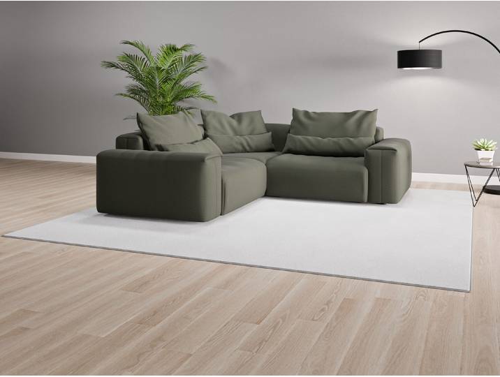 Ecksofa Denver Nr. 2 - Grün (Waldgrün) - Softwolle