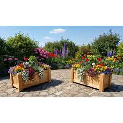 Blumenkübel Krakau 100 x 50 x 50 cm – Pflanzkübel aus Lärche - stabiler Blumenkasten – idealer Pflanzkasten für Garten & Balkon