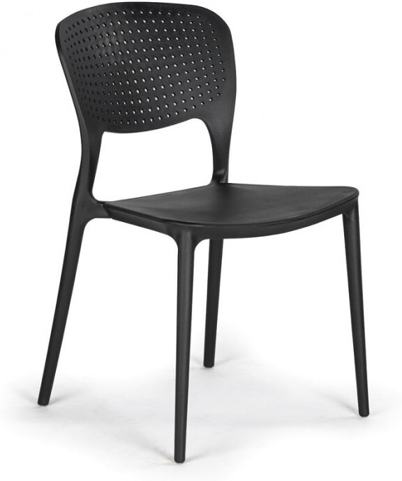 B2B Partner Stapelbarer Esszimmerstühle EASY II aus Kunststoff, schwarz