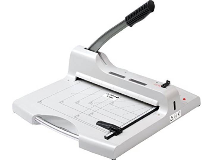 Olympia G 3650 Profi Stapelschneider Papier (DIN A4, 50 Blatt, Laserschnittlicht, Gewerbliche Schneidemaschine aus Metall für Büro, Papierschneidemaschine mit Schnittschutz)