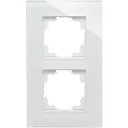 Kopp, Zubehör Schalterprogramm, 2fach Rahmen Abdeckung HK 07, ATHENIS Weiss (glänzend) 405402001