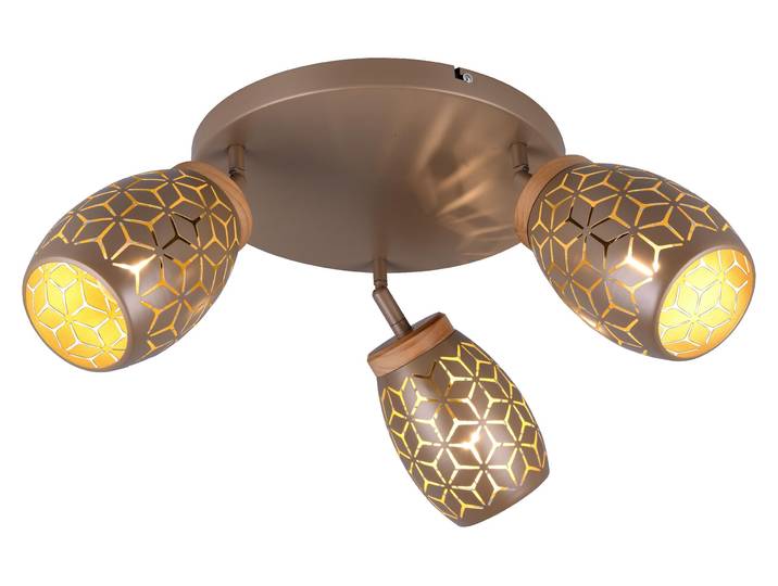 Trio - Deckenleuchte BIDAR - Braun - 58x58x27 cm