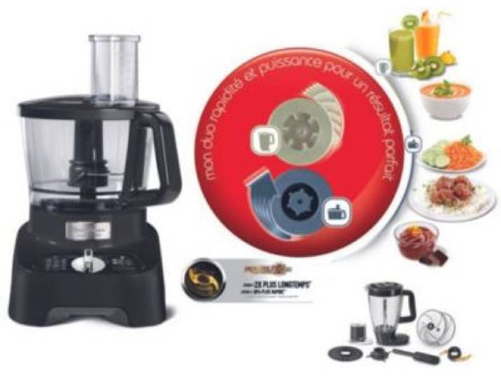Moulinex - Robot Multifonction Fp821811 Double Force Noir+8 Accessoires