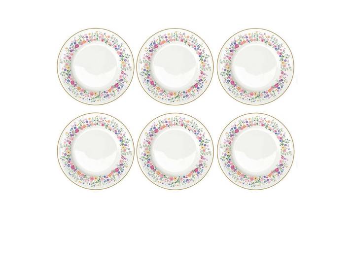 EasyLife Speiseteller Mon Amour, Spülmaschinengeeignet, Mehrfarbig, Herzen & Blumen, H: cm