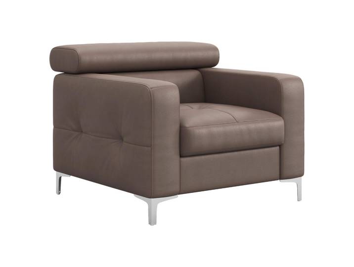 Livetastic Sessel, Hellbraun, Metall, Echtleder, Rindleder, 99x78-92x106 cm, Made in EU, Wohnzimmer, Sessel, Sonstige Sessel
