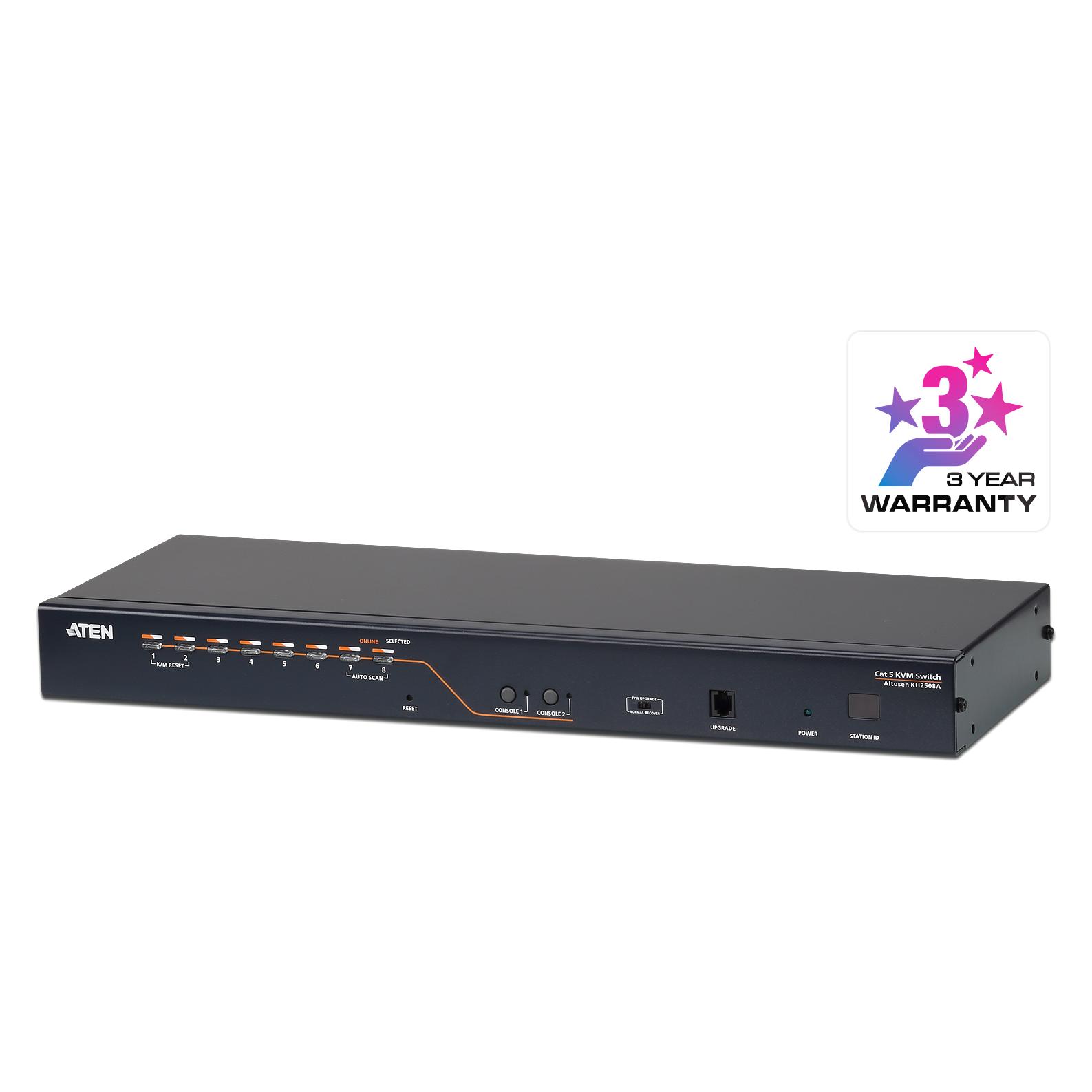 Aten KH2508A: 8 Port 2 Konsol Cat-KVM (KH2508A-AX-G)