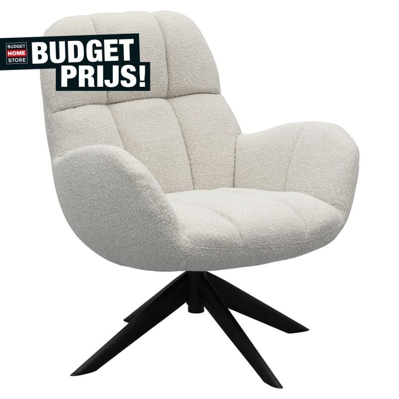 Budget Home Store Draaifauteuil Else Pearl Shell Modern