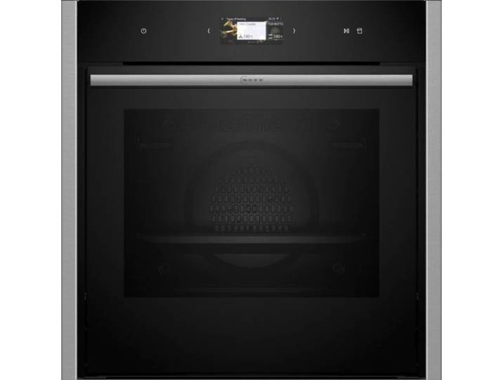 NEFF Backofen B64FS31N0 , Energieeffizienz: A+, grau (silberfarben), B:59,6cm H:59,5cm T:54,8cm, Backöfen, Optimaler Zugang dank Slide&Hide & gesundes Dämpfen bis 120 C, Backofen