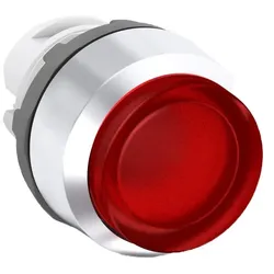 ABB MP4-21R Leuchtdrucktaster, rot, hoch-verrastend, Frontring, Kunststoff verchromt beleuchtbar 1SFA611103R2101
