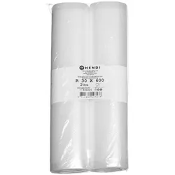 Hendi Geprägte Vakuumbeutelrolle für die Aufbewahrung von Lebensmitteln,, 2 Stk., 6000x300mm, Lebensmittelverpackung