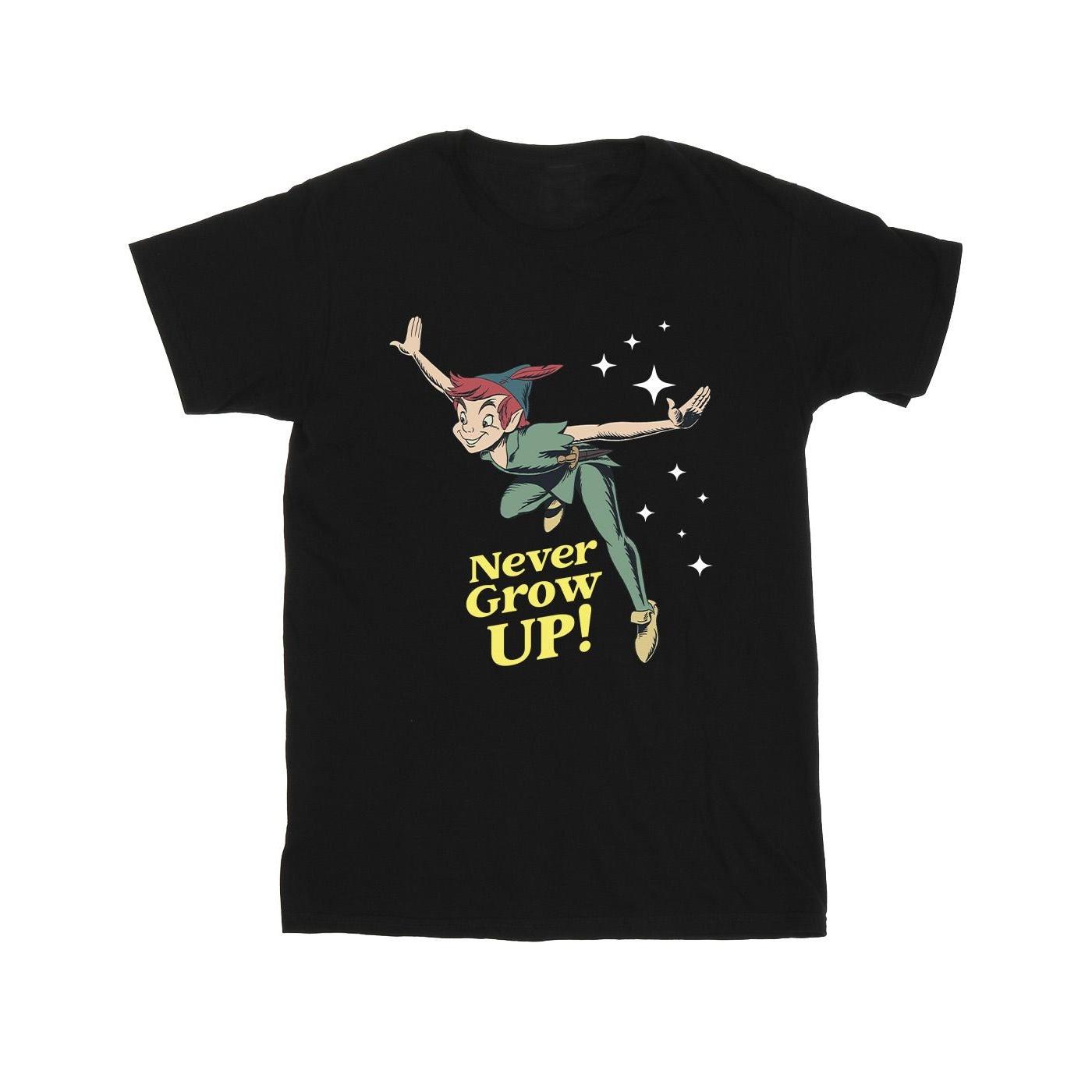 Disney Jongens Peter Pan wordt nooit volwassen T-Shirt (Zwart)