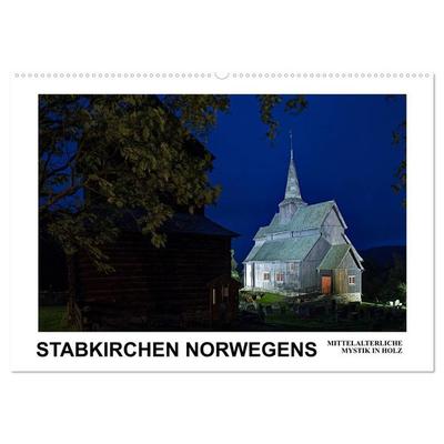 Stabkirchen Norwegens - Mittelalterliche Mystik in Holz (Wandkalender 2027 DIN A2 quer), CALVENDO Monatskalender