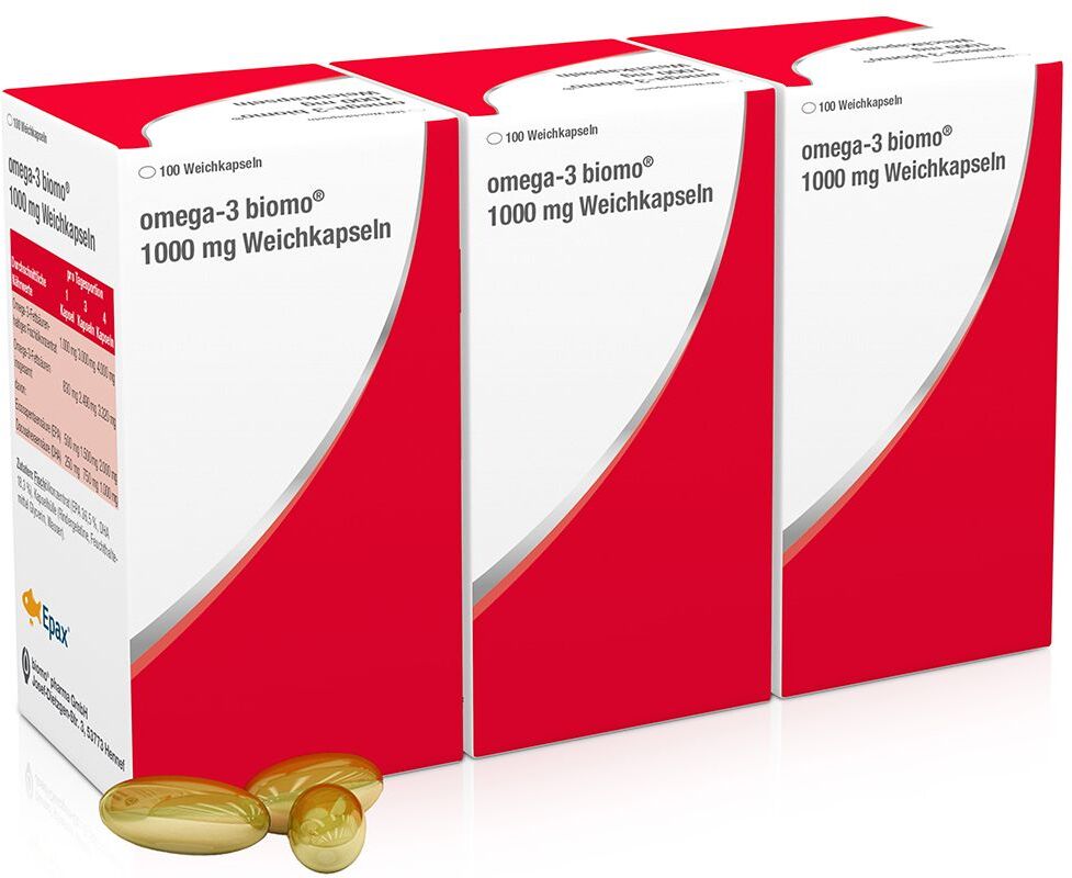 biomo pharma Omega-3 Biomo 1000 mg Weichkapseln 300 St