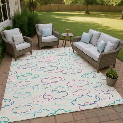 Addison Rugs Machine Washable Indoor/ Outdoor Modern Clouds Chantille Rug