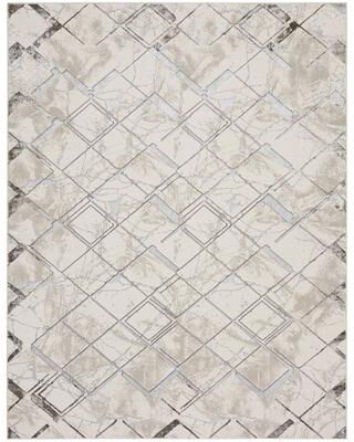 Nourison Glam Indoor Grey Geometric Area Rug