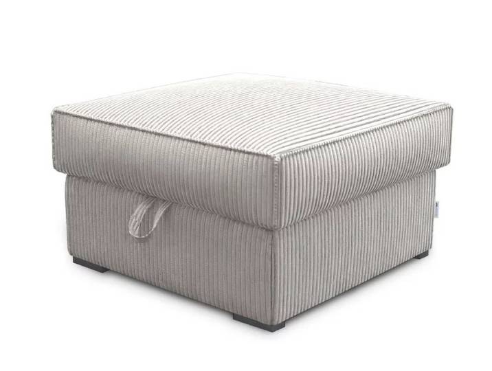Hocker SMART COSARO XL mit Stauraum 71x71 cm, hellbeige