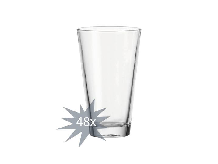 Glas LEONARDO Trinkgläser Ciao 300 ml 48er Set transparent , bunt (transparent), Glas, Trinkgefäße, Glas