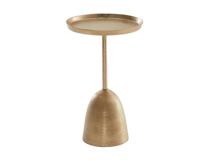 Table d'appoint en aluminium, doré