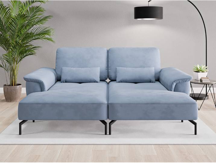 Loveseat Tokio - Blau (Jeansblau) - Vintage Velours