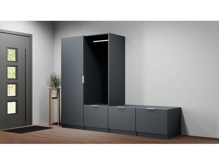 Garderobenschrank nach Maß Premium Dekore Schwarz