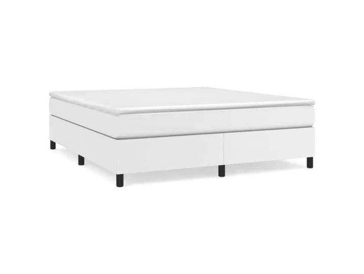 Sommier à ressorts de lit - Dbaiyi-Ddis - Blanc - 180x200 cm - Similicuir