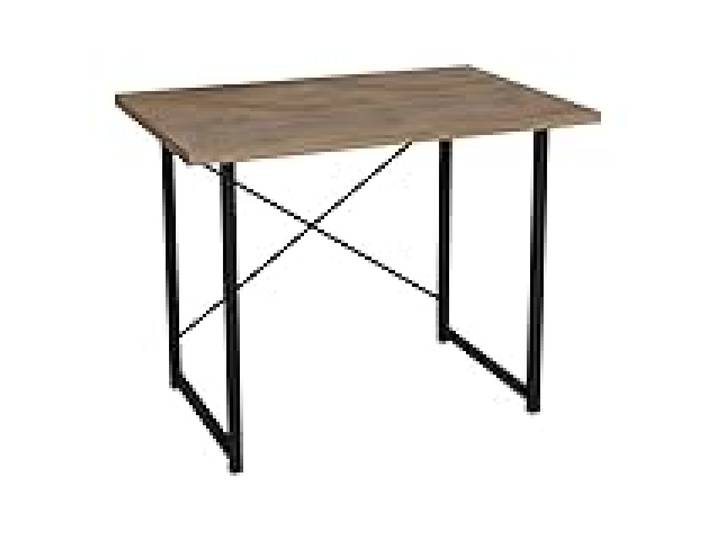 TRESICE FRANCE Bureau ustando chêne mélaminé-métal Noir 90x60x72 cm